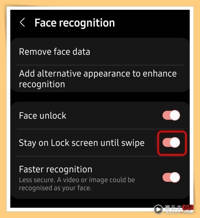 Tips I Samsung粉常遇到的5个问题！脸部解锁后为何还停留在锁屏界面？ 更多热点 图14张